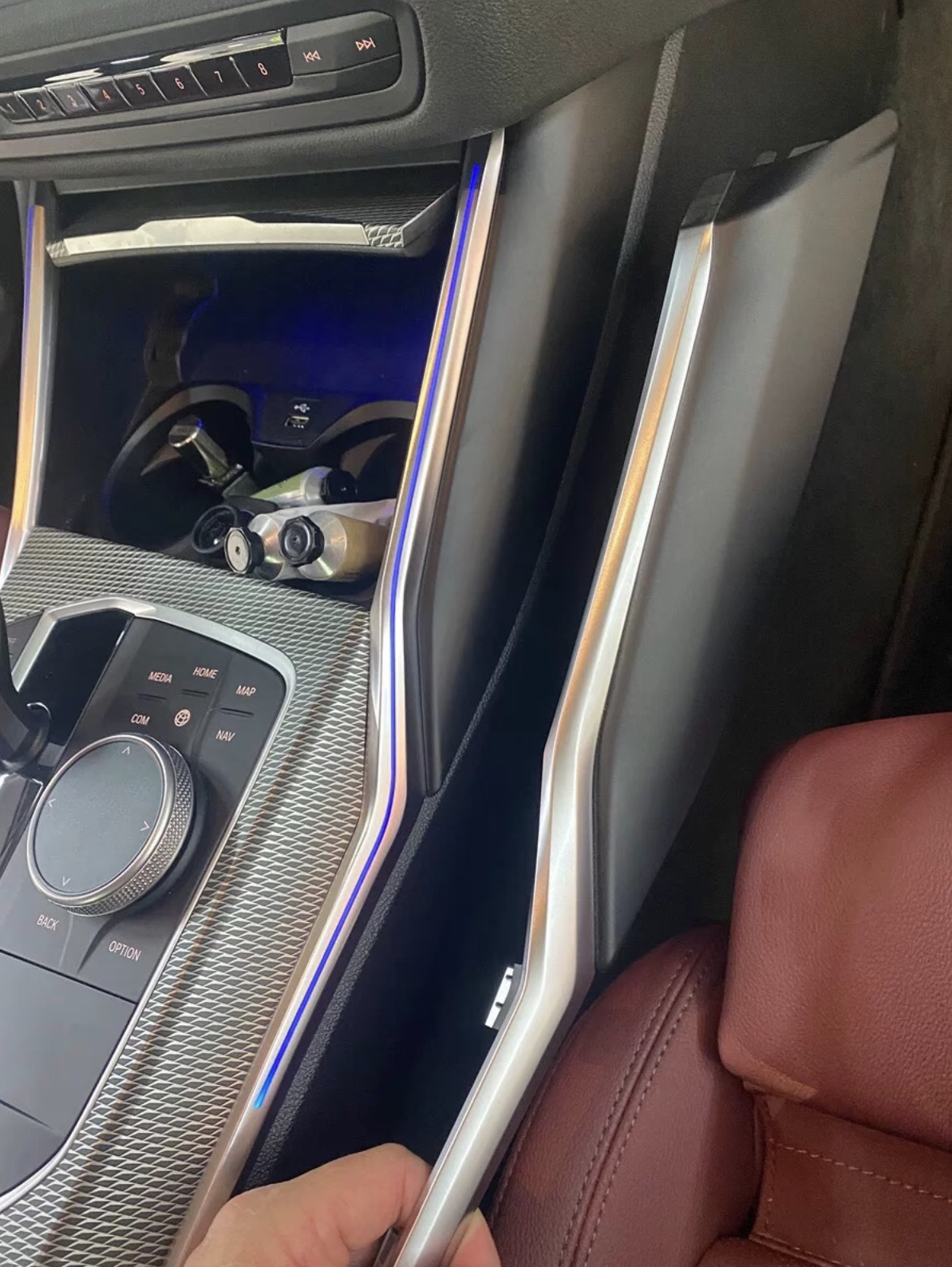 bmw 3/4 series center console saddle light