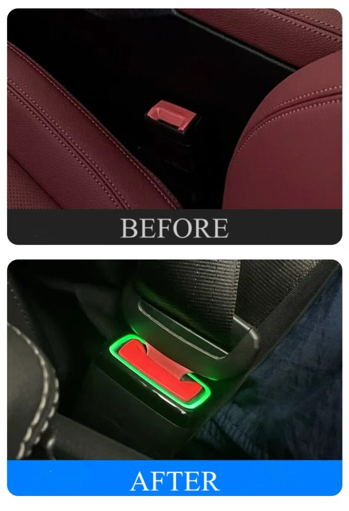bmw seat belt buckle with ambient lighting