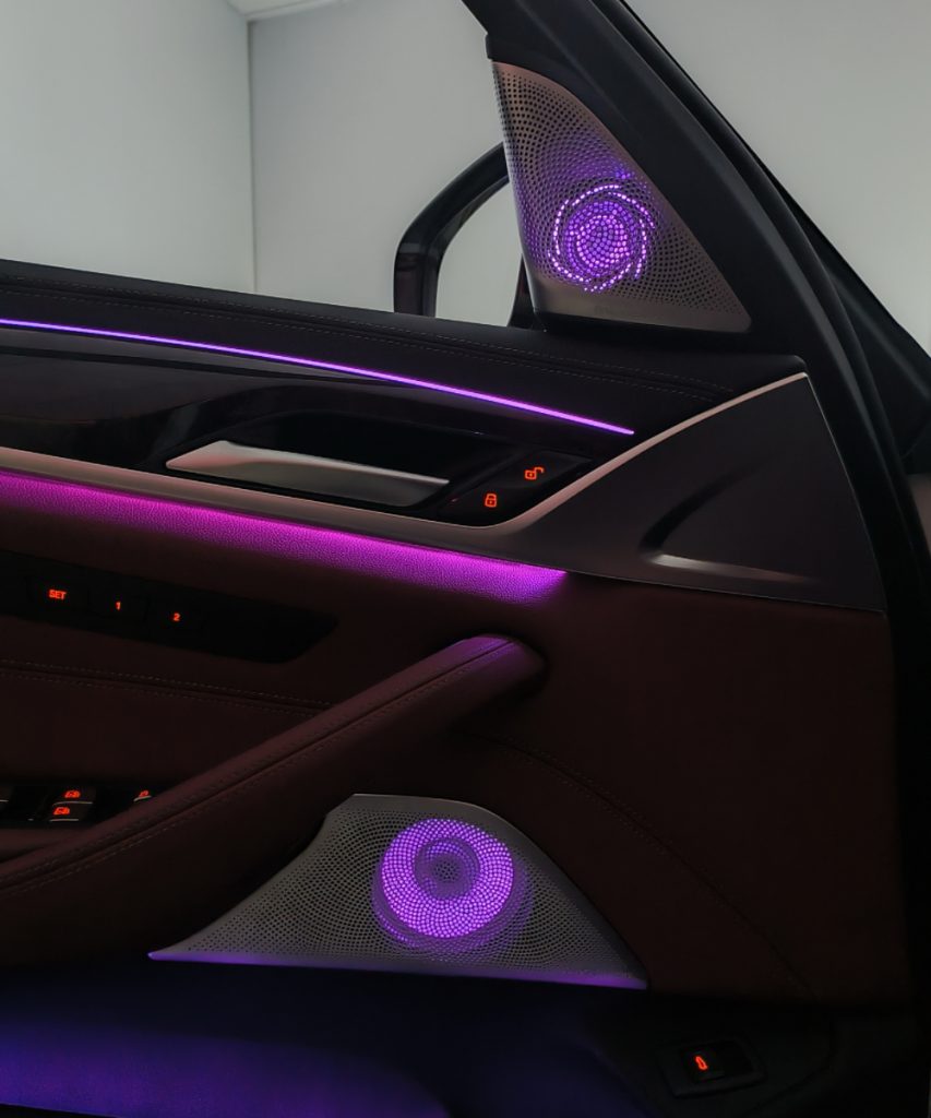 led ambient light speaker cover 13pcs set for bmw 5 series g30 g38