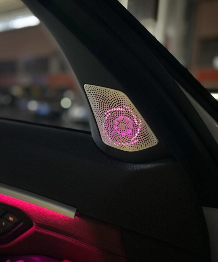 led ambient light speaker cover 6pcs set for bmw 3 series g28