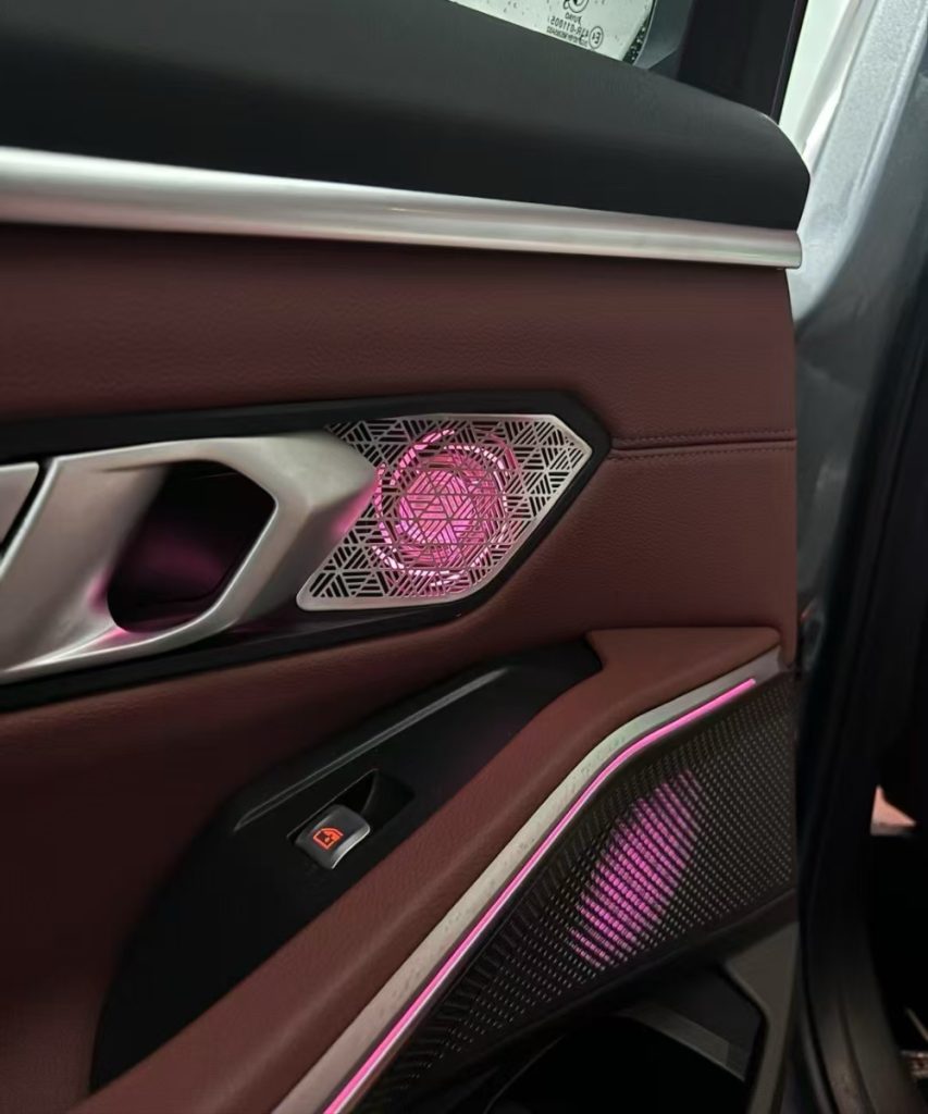 led ambient light speaker cover 6pcs set for bmw 3 series g28