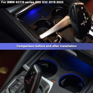 bmw 5 series (g38)/6gt cup holder with ambient light