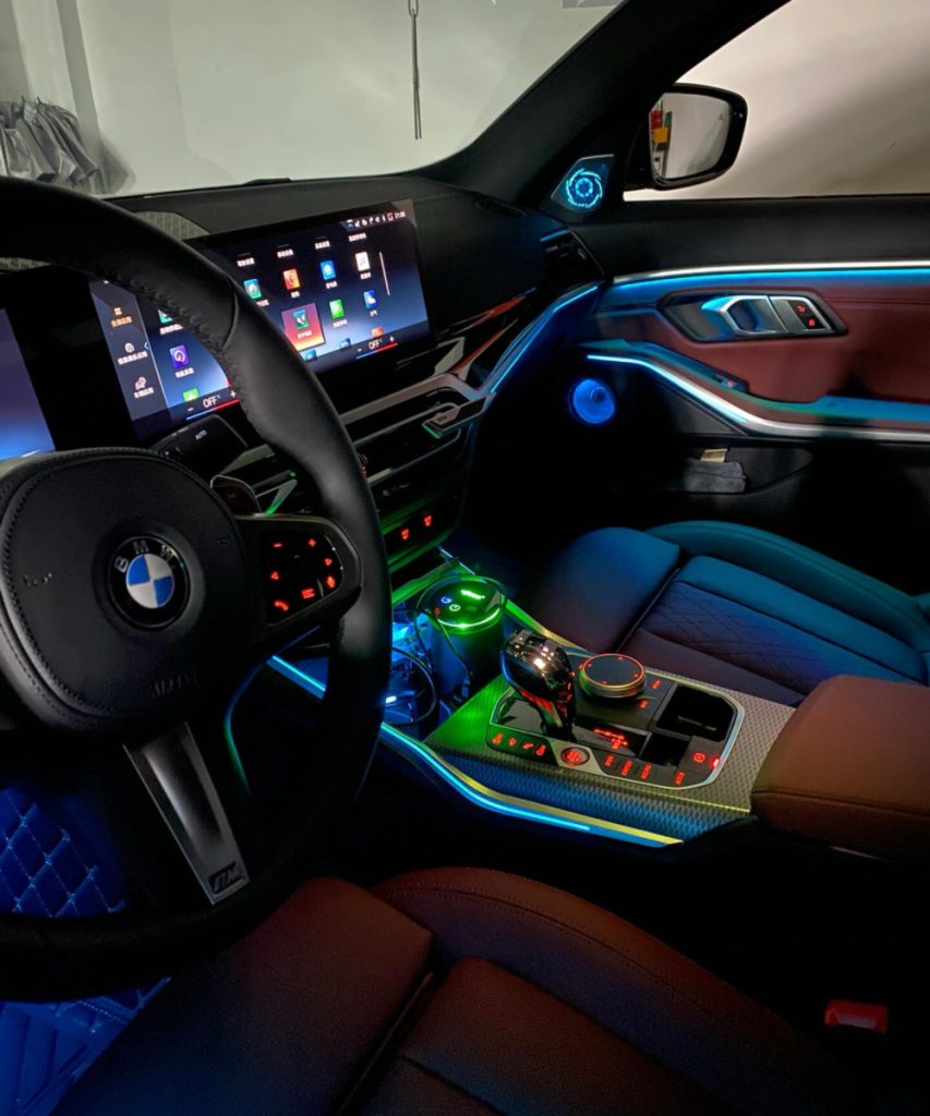 led ambient light speaker cover 6pcs set for bmw 3 series g28