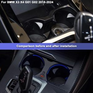 bmw x3 ix3 (g01/g08) cup holder with ambient light (2018 2023)