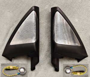 a pillar tweeter cover with tweeter for bmw x4