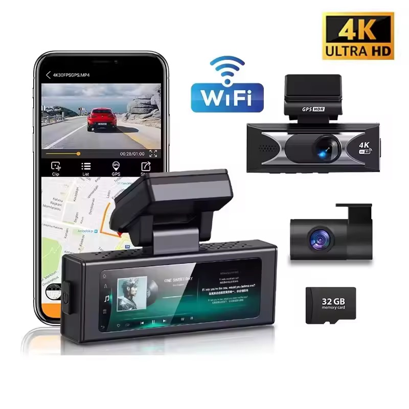 2ch dash cam 4k+2k rear 2ch dash cam 4k front+2k rear c17