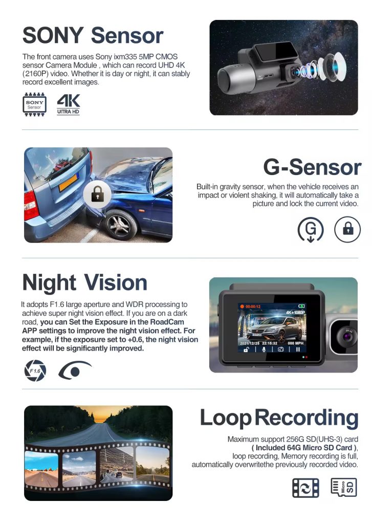 3ch wifi dash cam 