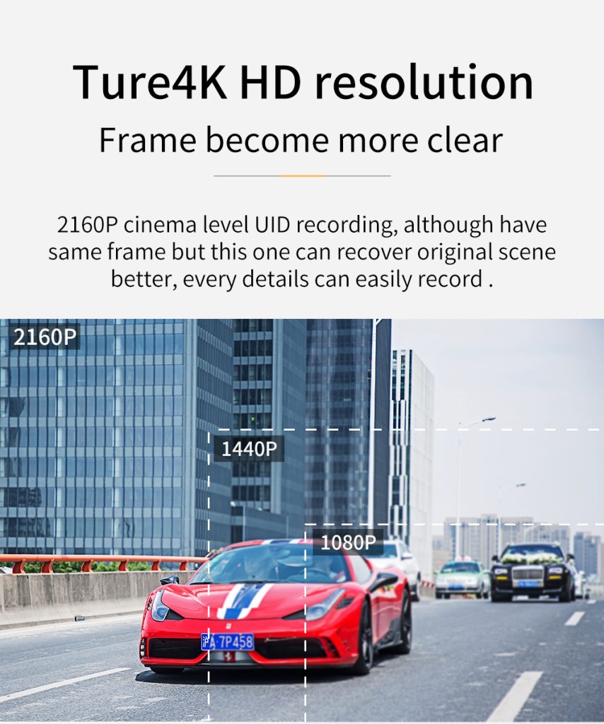 3ch dash cam 4k+1080p+2k with sony starvis senso t850sh