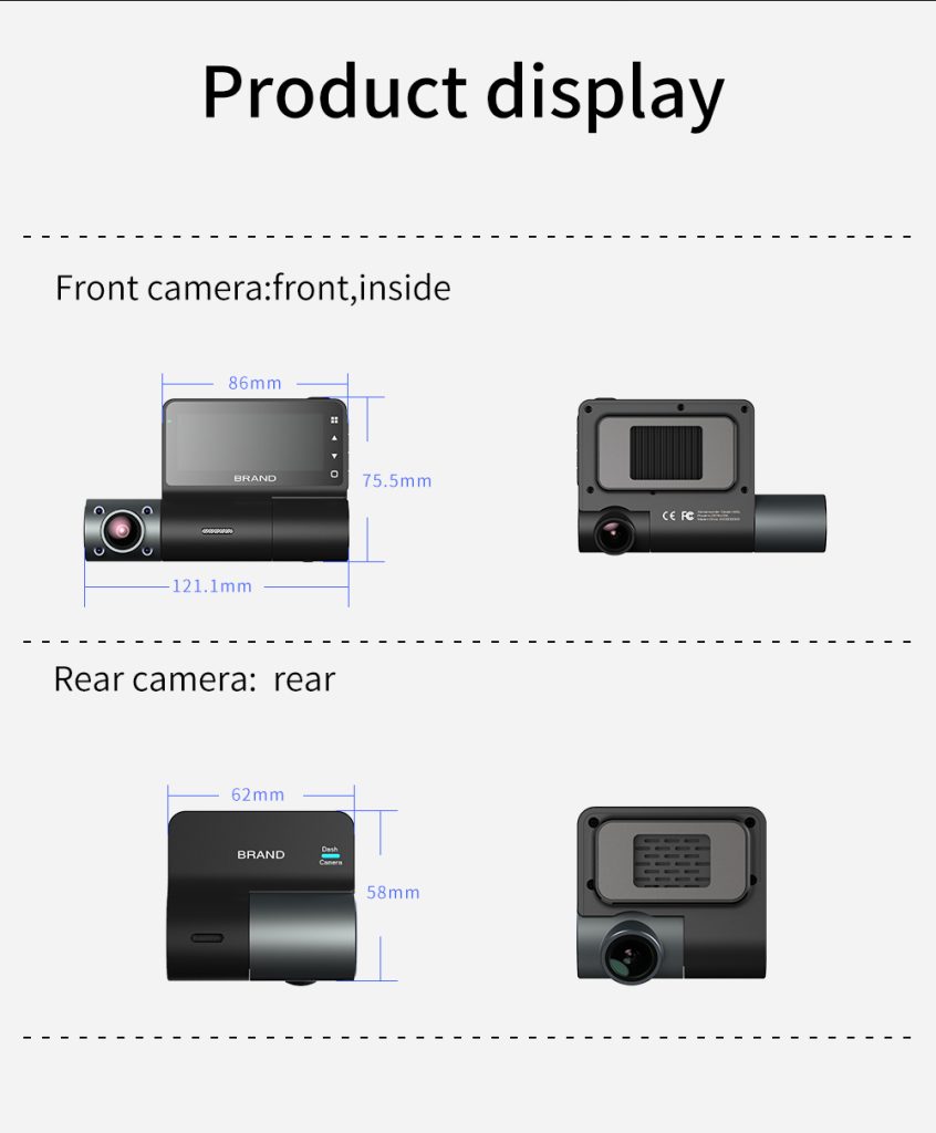 3Ch Dash Cam 4K+1080P+2K with Sony STARVIS Senso T850SH 3ch dash cam 4k+1080p+2k with sony starvis senso t850sh