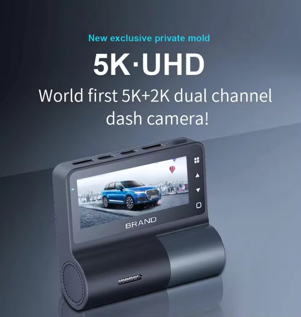 2ch wifi dash cam t850 5k front + 2k rear