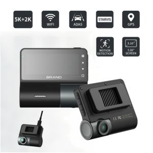 2ch wifi dash cam 5k front + 2k rear