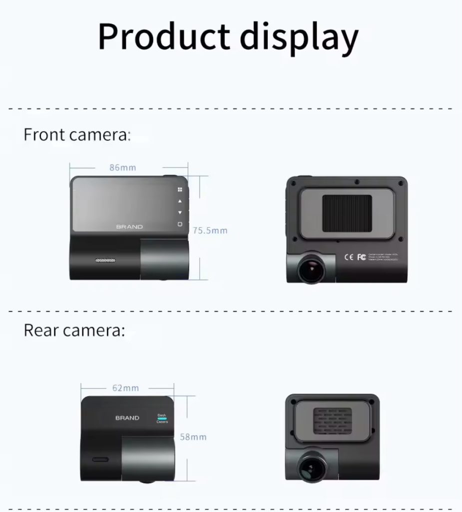 2Ch Dash Cam 5K Front + 2K Rear T850 2ch wifi dash cam 5k front + 2k rear t850